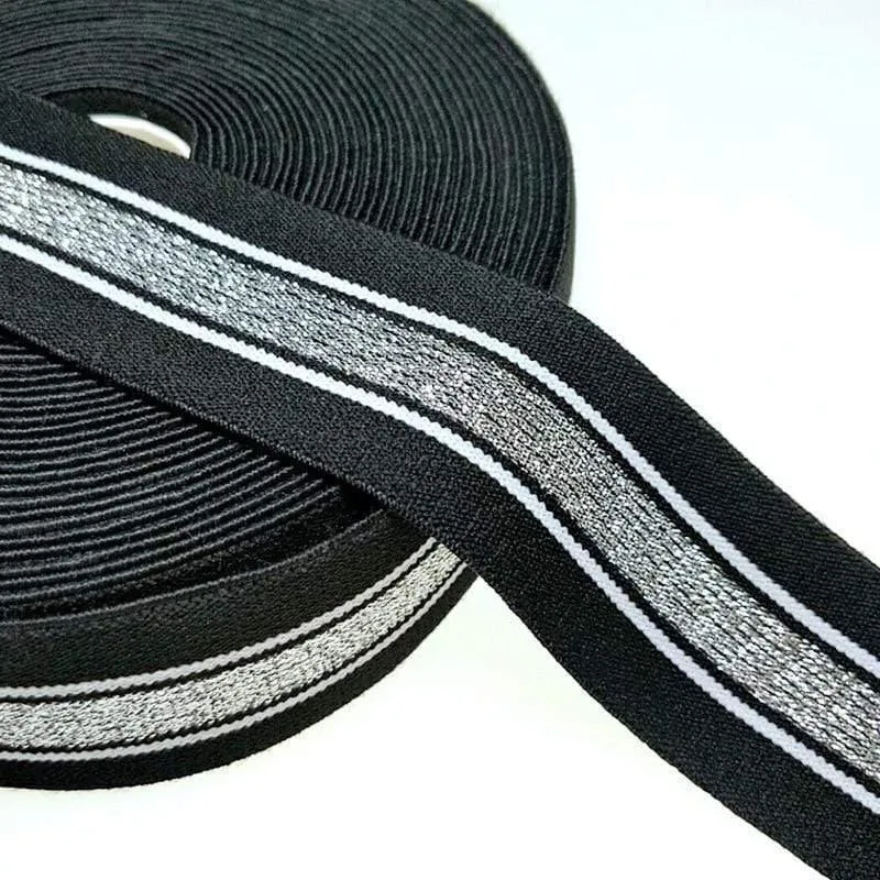 HL 40 mm 1 Meter/4 Meter Heißpräge-Nylon-Gummibänder DIY Gurtband Bekleidung Taschen Leggings Nähzubehör