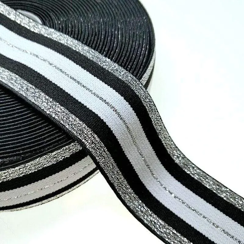 HL 40 mm 1 Meter/4 Meter Heißpräge-Nylon-Gummibänder DIY Gurtband Bekleidung Taschen Leggings Nähzubehör