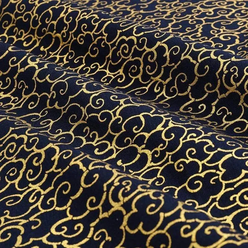 Navy Cotton Fabric By Half Yards Japanischer Nähstoff für DIY Kimono Handwerksmaterialien für Kinder TJ1023