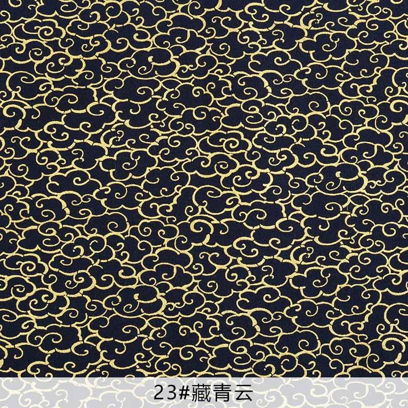 Navy Cotton Fabric By Half Yards Japanischer Nähstoff für DIY Kimono Handwerksmaterialien für Kinder TJ1023