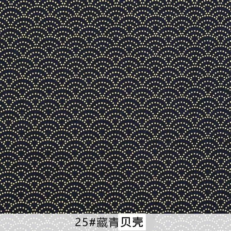 Navy Cotton Fabric By Half Yards Japanischer Nähstoff für DIY Kimono Handwerksmaterialien für Kinder TJ1023