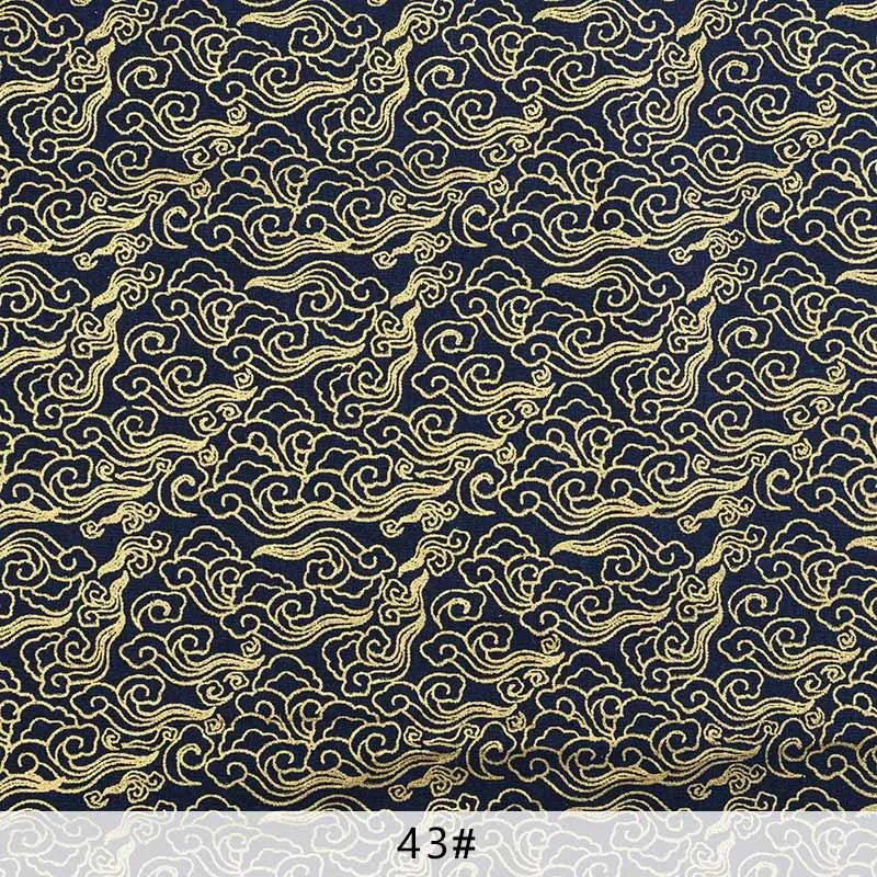 Navy Cotton Fabric By Half Yards Japanischer Nähstoff für DIY Kimono Handwerksmaterialien für Kinder TJ1023