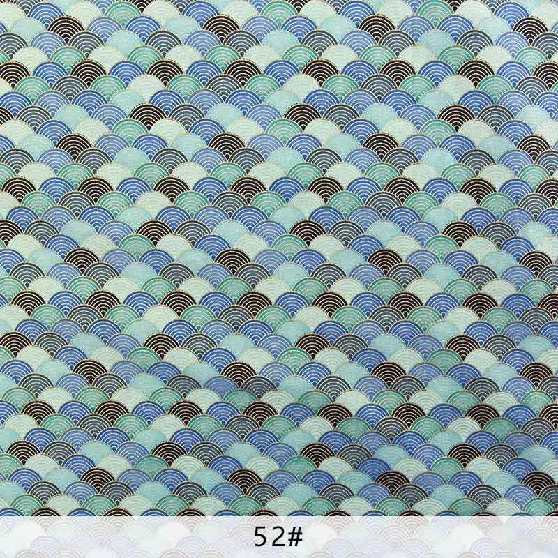 Navy Cotton Fabric By Half Yards Japanischer Nähstoff für DIY Kimono Handwerksmaterialien für Kinder TJ1023