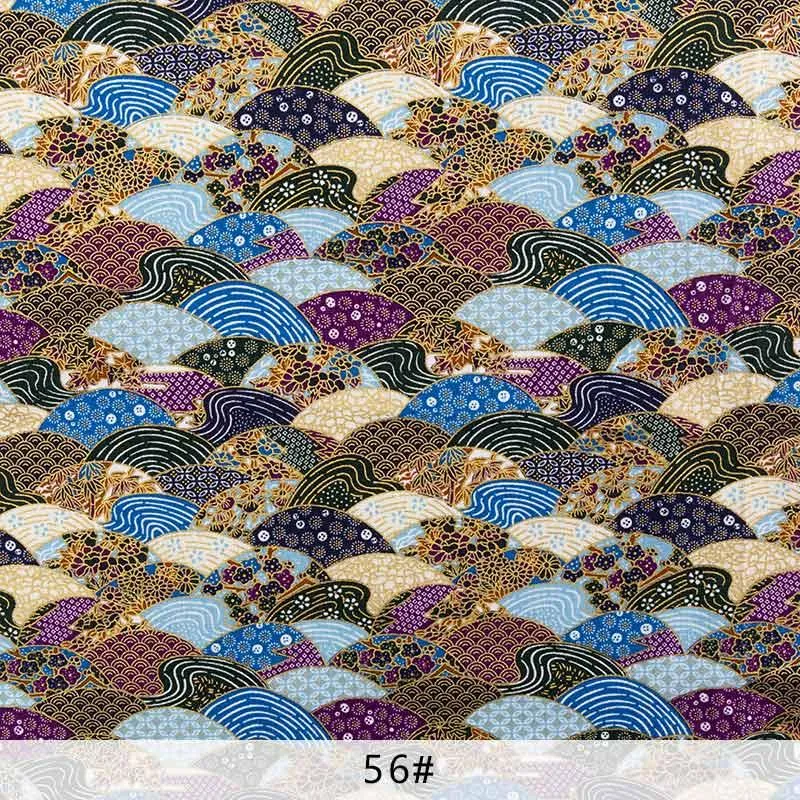 Navy Cotton Fabric By Half Yards Japanischer Nähstoff für DIY Kimono Handwerksmaterialien für Kinder TJ1023