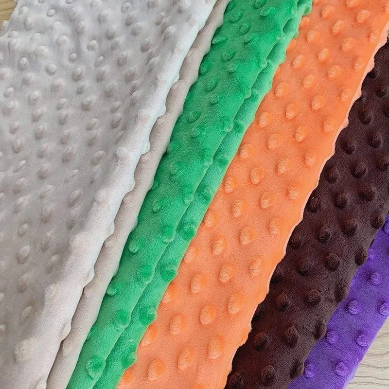 70x100cm Minky Stoff zum Nähen von 30 Farben Superweicher Minky Dot Plüschstoff Umweltfreundlicher Polyester Handarbeitsstoff