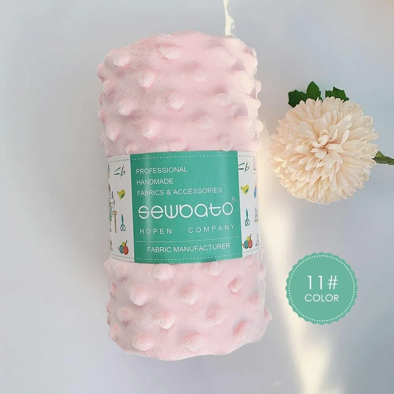 70x100cm Minky Stoff zum Nähen von 30 Farben Superweicher Minky Dot Plüschstoff Umweltfreundlicher Polyester Handarbeitsstoff
