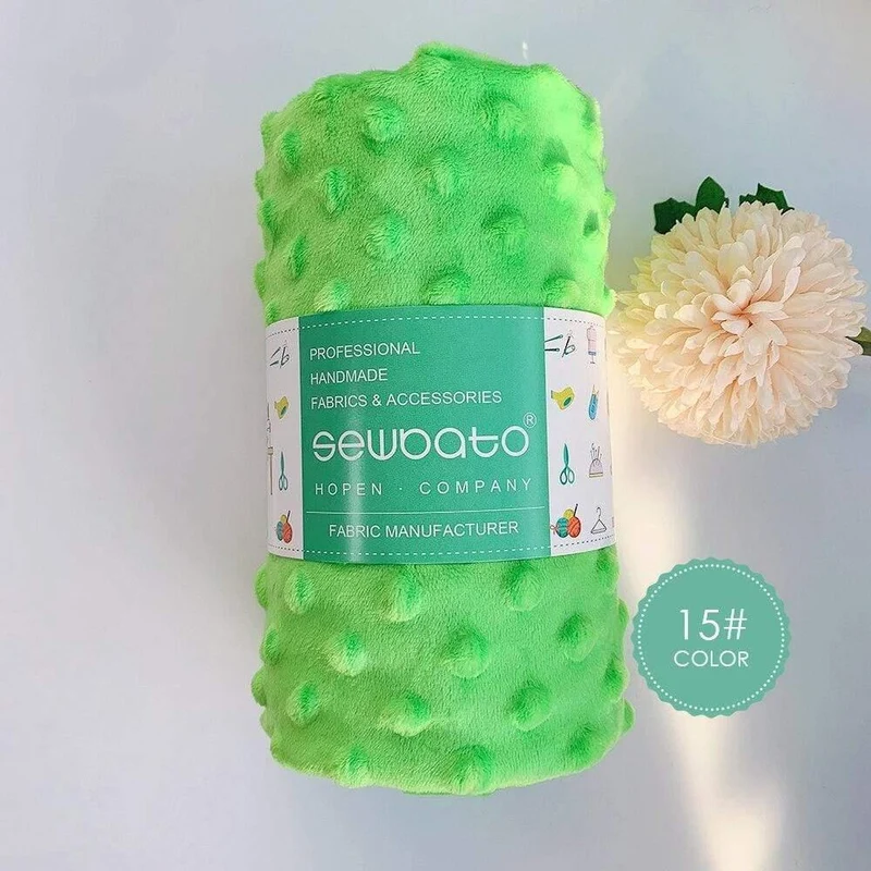 70x100cm Minky Stoff zum Nähen von 30 Farben Superweicher Minky Dot Plüschstoff Umweltfreundlicher Polyester Handarbeitsstoff