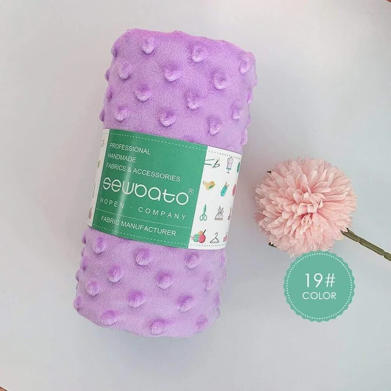 70x100cm Minky Stoff zum Nähen von 30 Farben Superweicher Minky Dot Plüschstoff Umweltfreundlicher Polyester Handarbeitsstoff