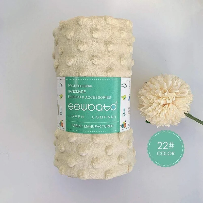 70x100cm Minky Stoff zum Nähen von 30 Farben Superweicher Minky Dot Plüschstoff Umweltfreundlicher Polyester Handarbeitsstoff