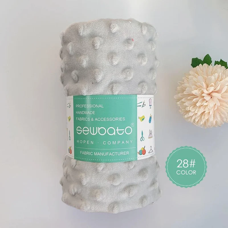 70x100cm Minky Stoff zum Nähen von 30 Farben Superweicher Minky Dot Plüschstoff Umweltfreundlicher Polyester Handarbeitsstoff