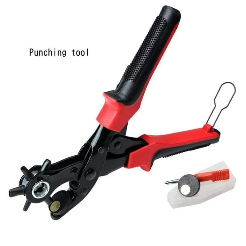 Hochleistungsleder Gürtel Gürtel Locher Zange Ösen Puncher Revolve Nähmaschinentasche Setter Tool Armband Haushaltsband Leder