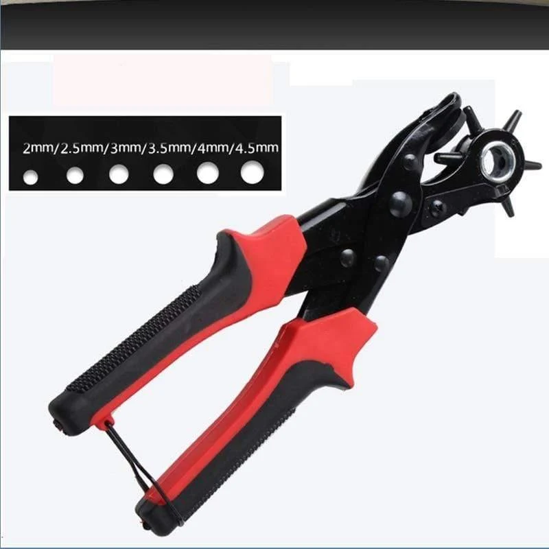 Hochleistungsleder Gürtel Gürtel Locher Zange Ösen Puncher Revolve Nähmaschinentasche Setter Tool Armband Haushaltsband Leder