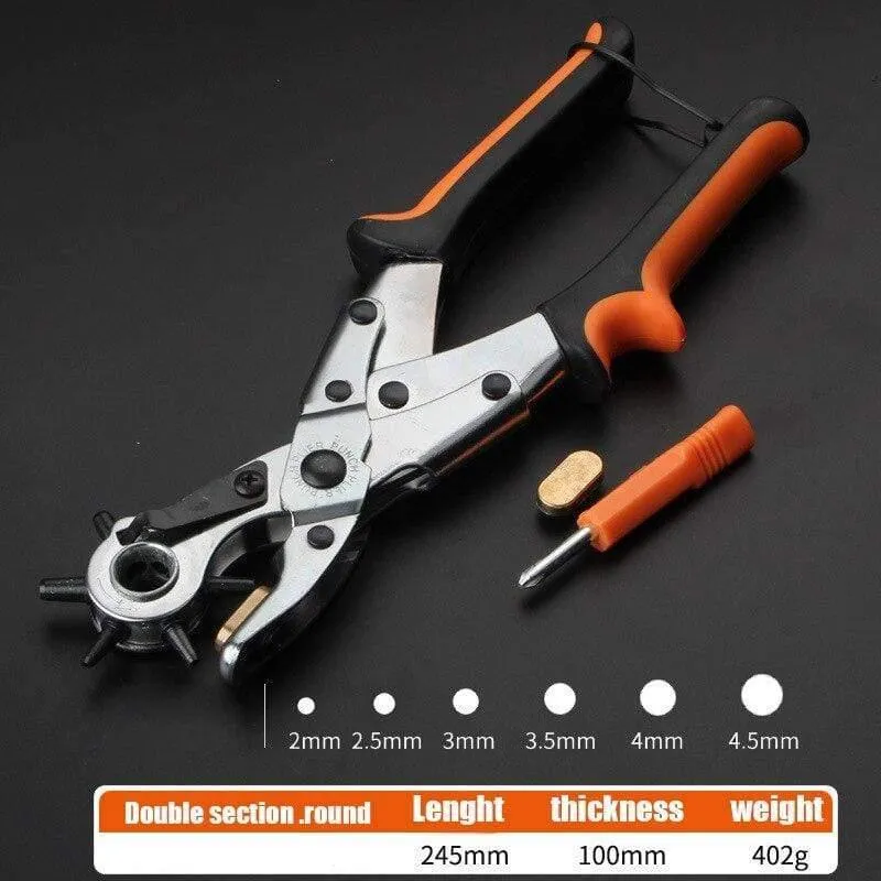 Hochleistungsleder Gürtel Gürtel Locher Zange Ösen Puncher Revolve Nähmaschinentasche Setter Tool Armband Haushaltsband Leder