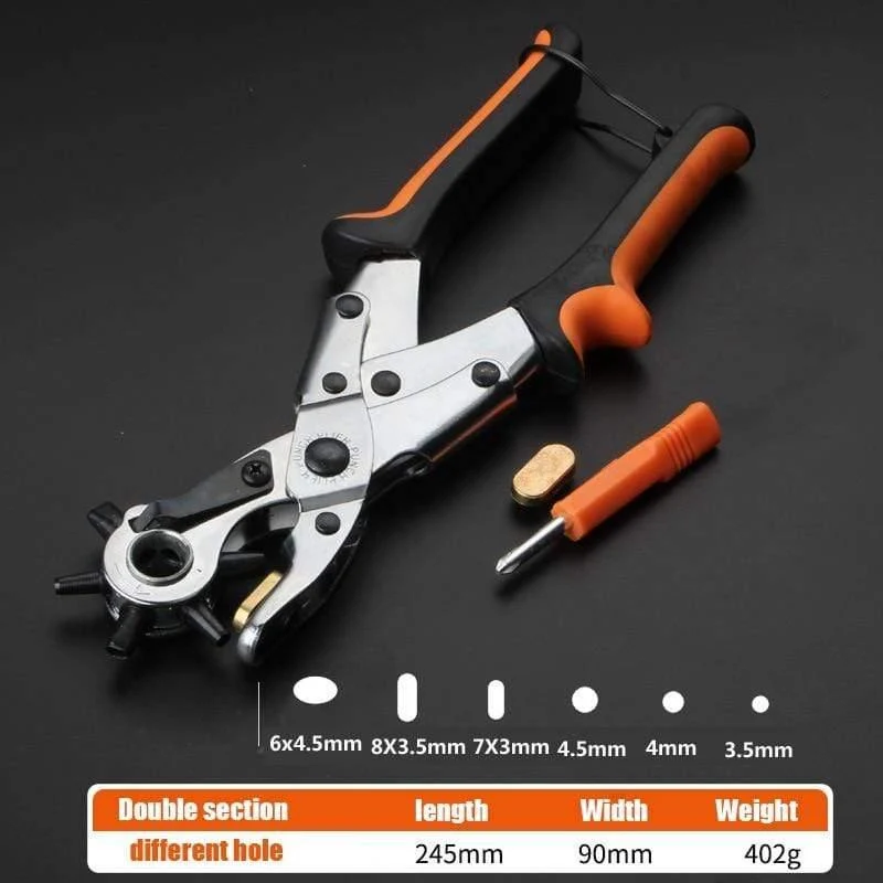 Hochleistungsleder Gürtel Gürtel Locher Zange Ösen Puncher Revolve Nähmaschinentasche Setter Tool Armband Haushaltsband Leder