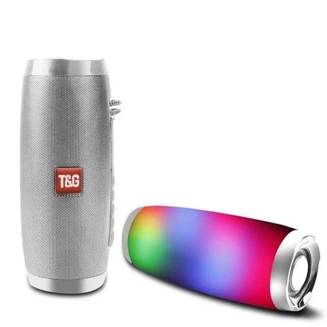 Drahtloser Bluetooth-Lautsprecher LED Tragbare Boombox Außenbasssäule Subwoffer Soundbox mit Mikrofonunterstützung TF FM USB