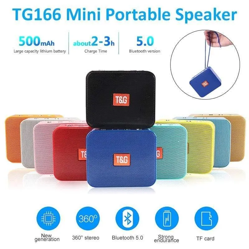 Mini-Lautsprecher TG166 Tragbarer Musik-Player mit FM-Radio Bluetooth-Lautsprecher Subwoofer Outdoor Kann Freisprechen