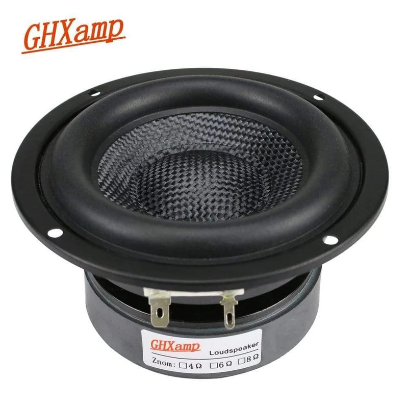 4-Zoll-Tieftöner-Subwoofer-Lautsprechereinheit HIFI 4 Ohm 40 W Fiberglas-Gewebebecken Tiefbass-Lautsprecher Großer magnetischer 1 STÜCK