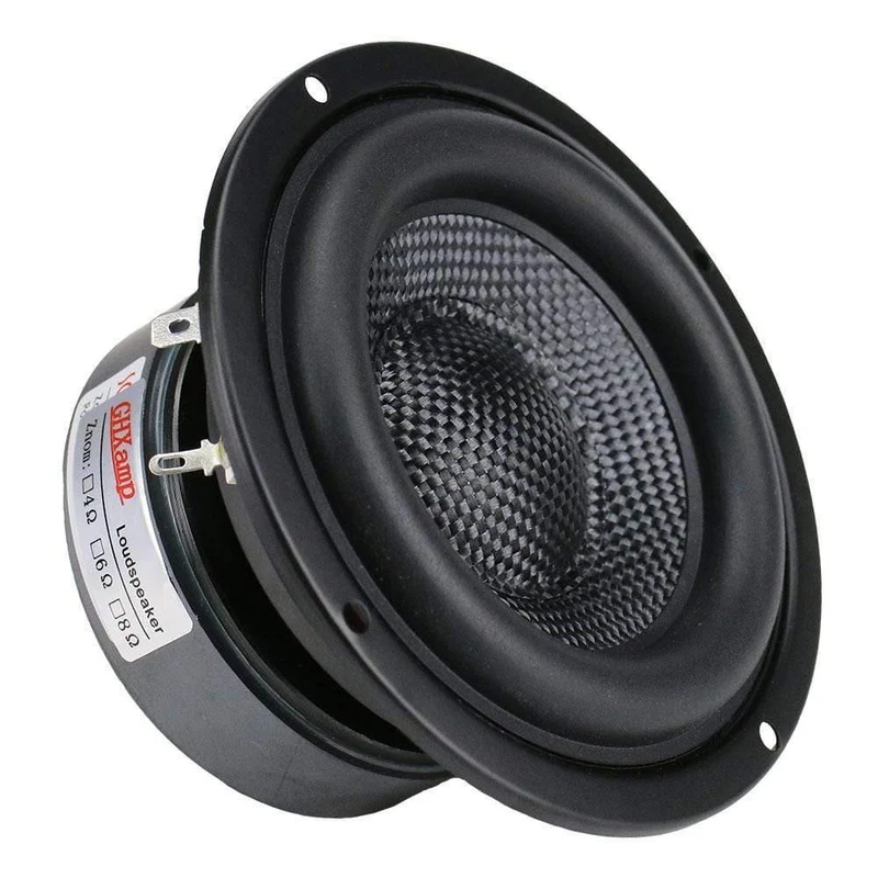 4-Zoll-Tieftöner-Subwoofer-Lautsprechereinheit HIFI 4 Ohm 40 W Fiberglas-Gewebebecken Tiefbass-Lautsprecher Großer magnetischer 1 STÜCK