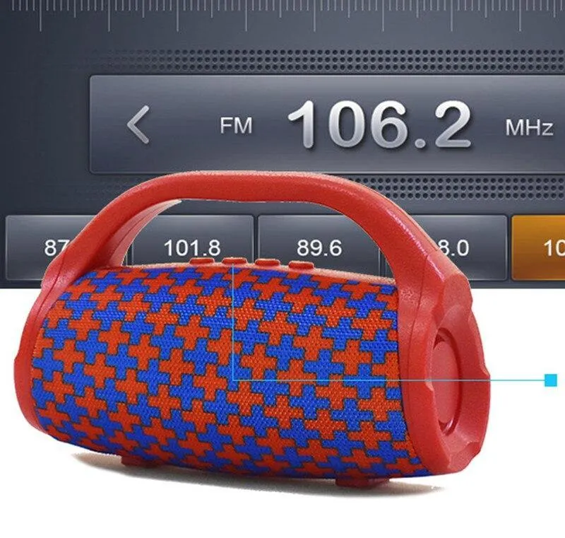 Tragbarer drahtloser Mini-Bluetooth-Lautsprecher Soundsystem 3D-Stereo-Musik-Surround-Unterstützung Bluetooth, TF FM