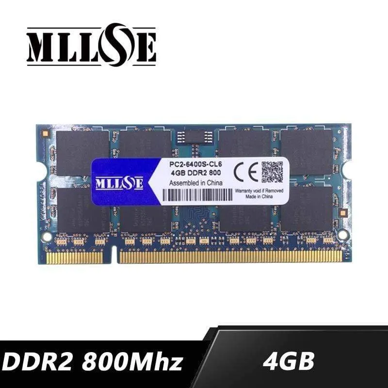 DDR2 4 GB 8 GB 800 MHz PC2-6400 SDRAM-Laptop, Memoria RAM DDR2 4 GB 800 MHz PC2-6400s Notebook, 4 GB 4 GB DDR2-Speicher