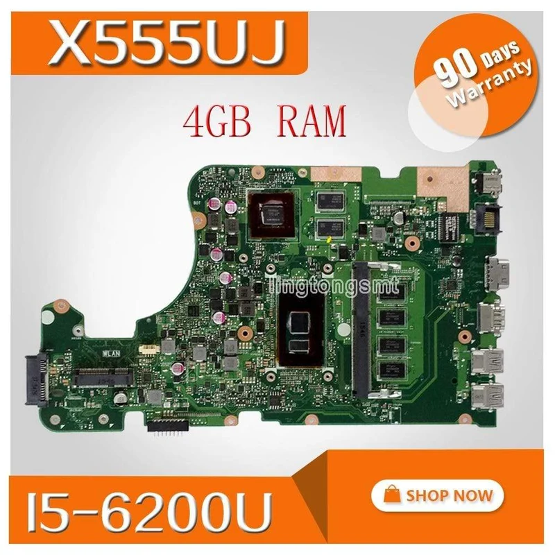 X555UJ REV 2.0 Motherboard I5-6200U 4G RAM Für Asus X555UJ X555UF X555UQ X555UB X555U F555U A555U K555U Laptop Motherboard