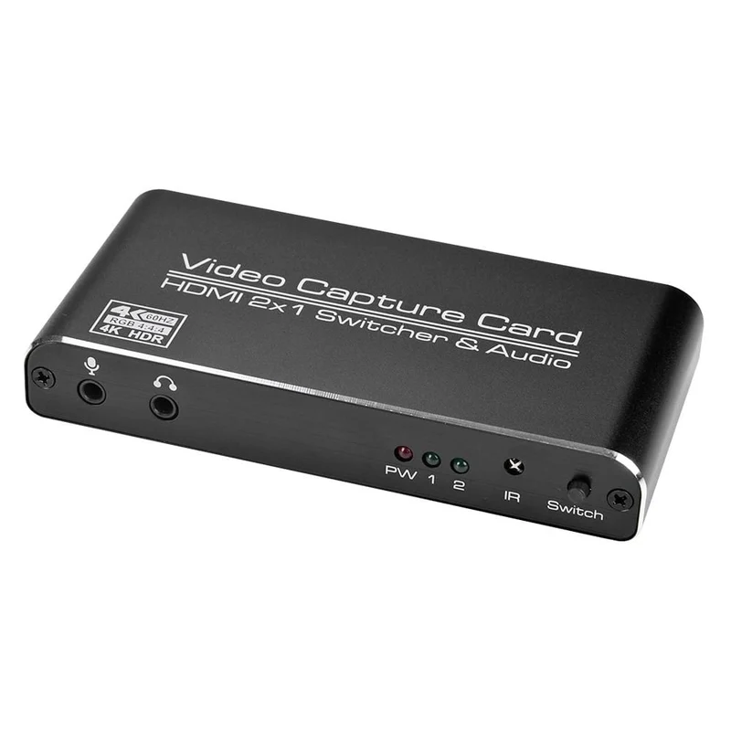 HDMI-kompatibel mit USB3.0 Video Capture Card 4K 60Hz 2x1 Dongle Leichte Spielelemente für Live-Streaming