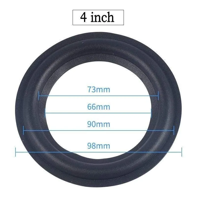 2PCS Lautsprecher Gummi Surround Suspension Edge Schwamm Reparaturzubehör Für 4/5 / 6.5 / 8/10 / Lautsprecherteile Subwoofer Bass Hochtöner