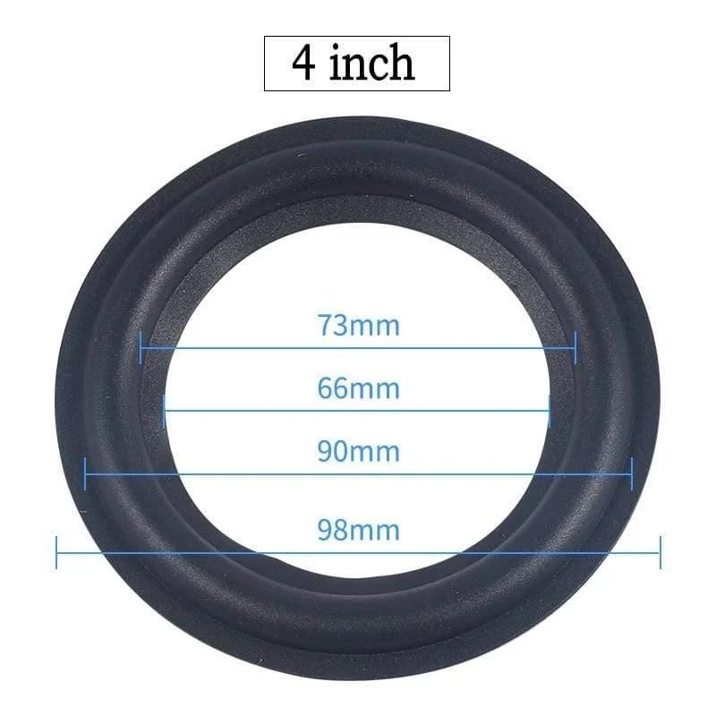 2PCS Lautsprecher Gummi Surround Suspension Edge Schwamm Reparaturzubehör Für 4/5 / 6.5 / 8/10 / Lautsprecherteile Subwoofer Bass Hochtöner