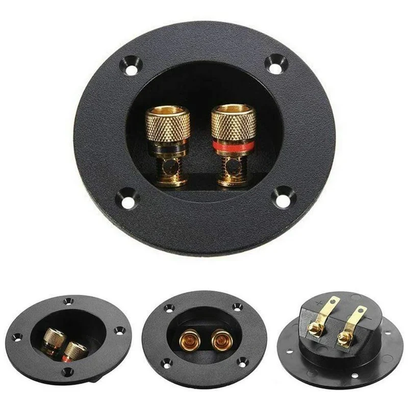 2 Stück / Set Subwoofer Speaker Box Terminal Round Cup Anschluss für 4mm Bananenstecker