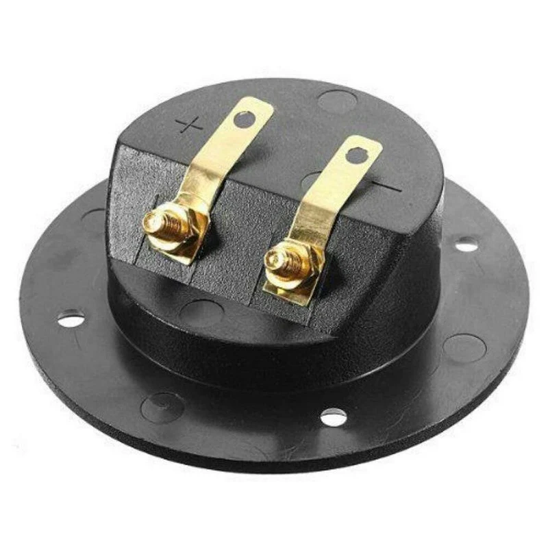 2 Stück / Set Subwoofer Speaker Box Terminal Round Cup Anschluss für 4mm Bananenstecker