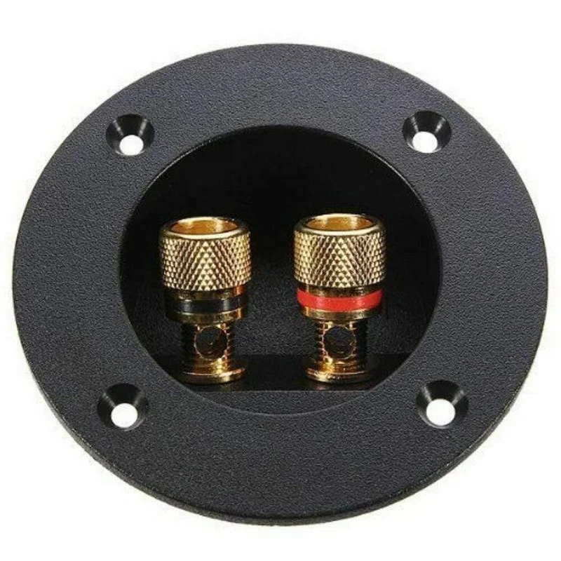 2 Stück / Set Subwoofer Speaker Box Terminal Round Cup Anschluss für 4mm Bananenstecker