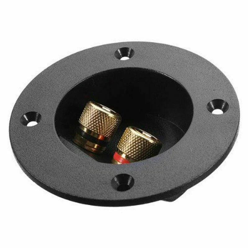 2 Stück / Set Subwoofer Speaker Box Terminal Round Cup Anschluss für 4mm Bananenstecker