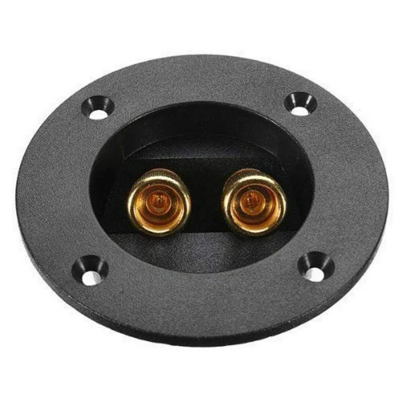 2 Stück / Set Subwoofer Speaker Box Terminal Round Cup Anschluss für 4mm Bananenstecker