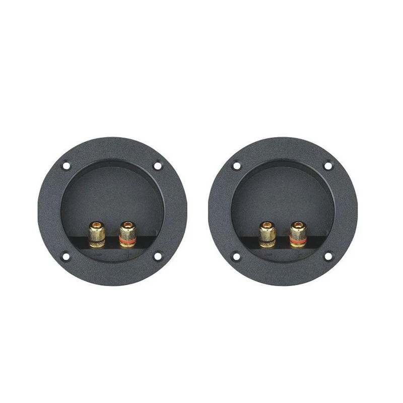 2 Stück / Set Subwoofer Speaker Box Terminal Round Cup Anschluss für 4mm Bananenstecker