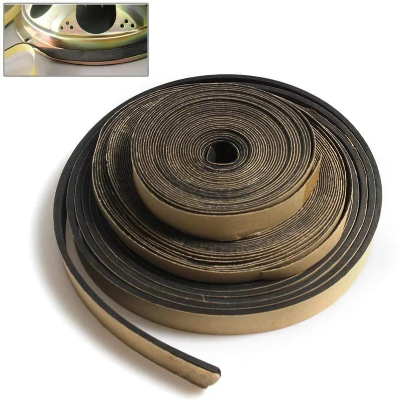 5 Meter 18 * 3MM / 10 * 1MM / 18 * 1MM EVA-Lautsprecher Reparatur Dichtungsstreifen Lautsprecher Schwarz Einseitige stoßfeste Absorber-Dichtung