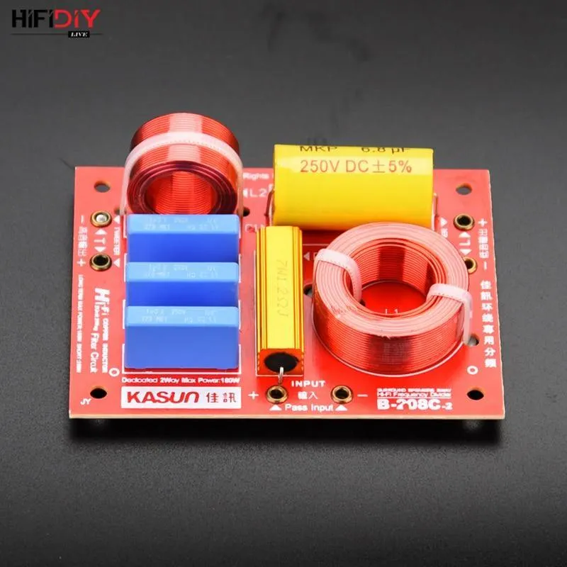 HIFIDIY LIVE 2Way 2Unit (Hochtöner + Basslautsprecher) Frequenzteiler-Crossover-Filter B-208C HiFi-Lautsprecher Surround Desktop Audio