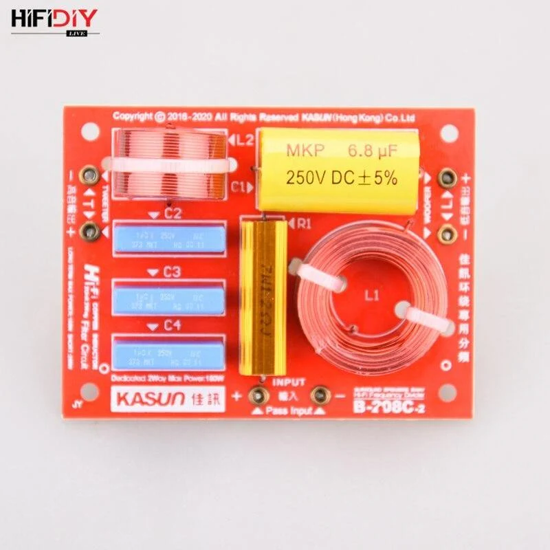 HIFIDIY LIVE 2Way 2Unit (Hochtöner + Basslautsprecher) Frequenzteiler-Crossover-Filter B-208C HiFi-Lautsprecher Surround Desktop Audio