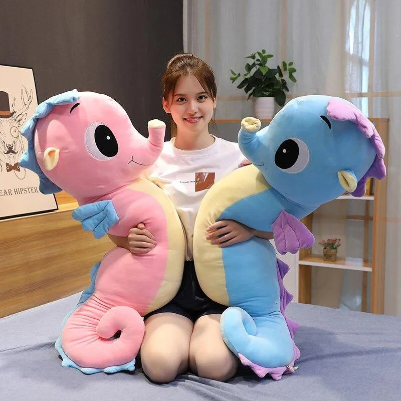 Cartoon Seepferdchen Plüschtier Weiches Tier Gefüllte Kissen Plüsch Fisch Puppe Baby Schlafkissen Sofa Dekoration Kissen Mädchen Geschenk