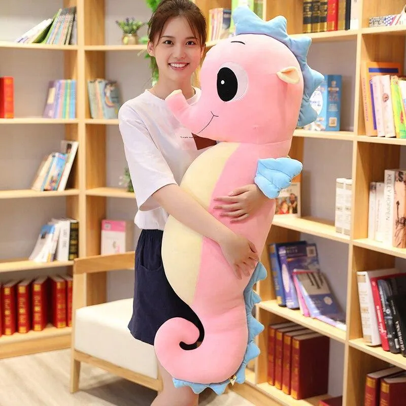 Cartoon Seepferdchen Plüschtier Weiches Tier Gefüllte Kissen Plüsch Fisch Puppe Baby Schlafkissen Sofa Dekoration Kissen Mädchen Geschenk