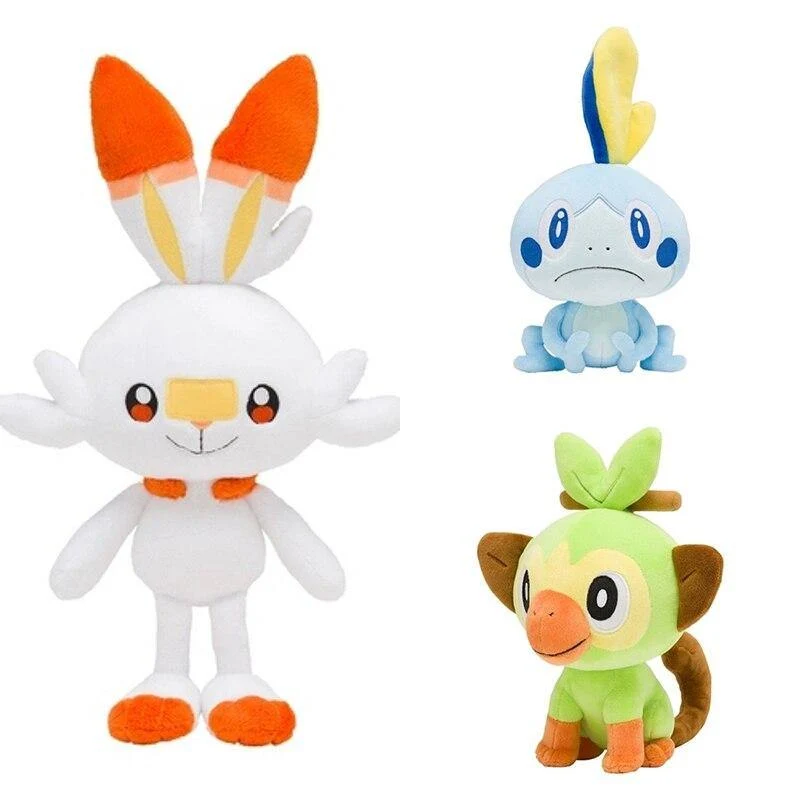20cm Anime Gosanke Plüsch Spielzeug Bulbasaur Charmander Squirtle Grookey Scorbunny Sobble Puppen Super Weiche Spielzeug Für Kind Kinder Geschenke