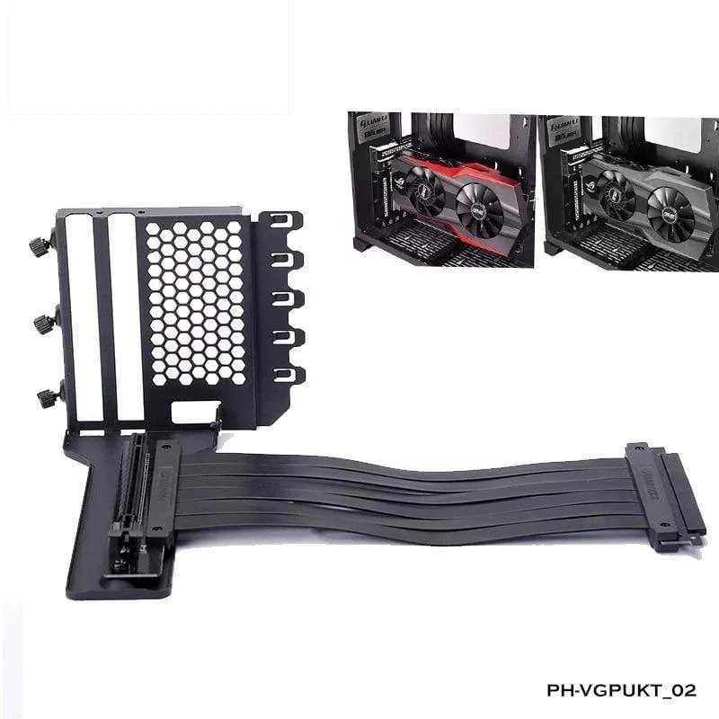 Grafikkarte Vertical Support GPU Bracket Kit, 7 PCI-Steckplätze für 7 PCI PC-Gehäuse. Halter + PCI-E 16 Verlängerungs-Steigkabel