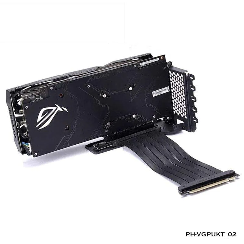 Grafikkarte Vertical Support GPU Bracket Kit, 7 PCI-Steckplätze für 7 PCI PC-Gehäuse. Halter + PCI-E 16 Verlängerungs-Steigkabel
