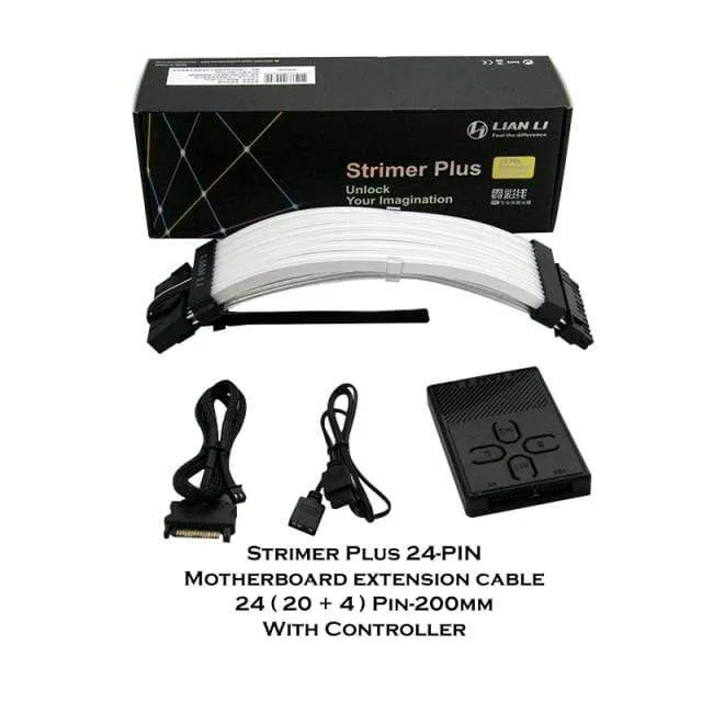 Strimer Plus RGB-Motherboard-Erweiterung ATX 24PIN, GPU-Erweiterung Doppel- / Dreifach 8PIN LIANLI Generation 2 Kabel-PC-Dekoration