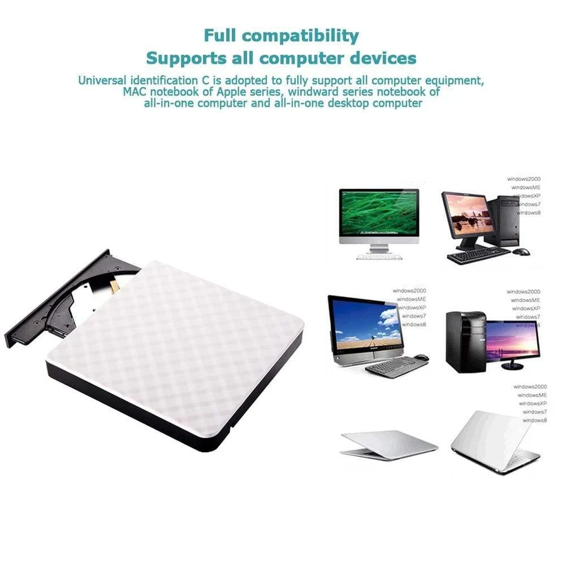 USB 3.0 Externer DVD-Brenner Schriftsteller Recorder CD/DVD-ROM-Player PC Optisches Laufwerk Externes DVD-Laufwerk Optisches Laufwerk