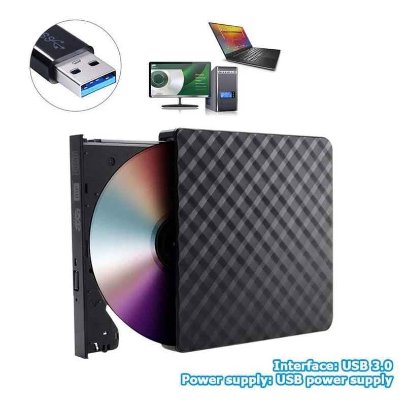 USB 3.0 Externer DVD-Brenner Schriftsteller Recorder CD/DVD-ROM-Player PC Optisches Laufwerk Externes DVD-Laufwerk Optisches Laufwerk
