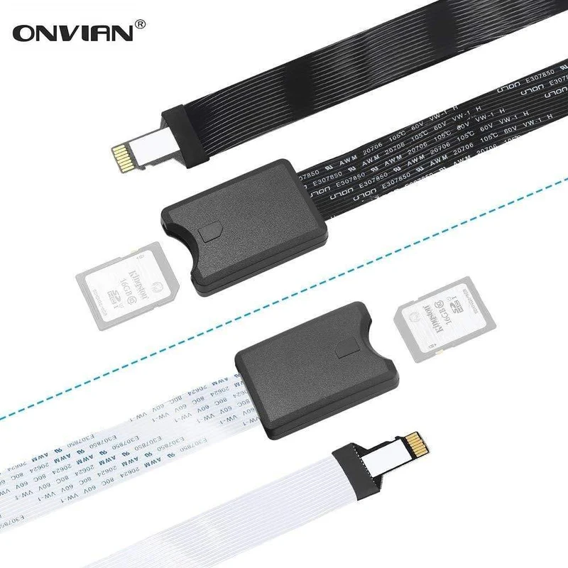 Micro SD zu SD Kartenverlängerungskabel TF zu Micro SD Kartenleser Flexibler Extender Adapter für Auto GPS 3D Drucker TV DVD