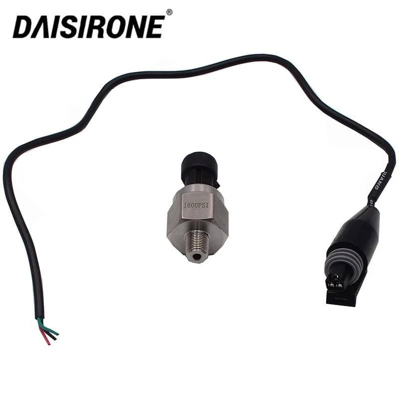 DC 5V 1/8NPT Druckwandler Sender Sensor Edelstahl Öl Luft Wasser 30/100/150/200/300/500/1000/1600 psi