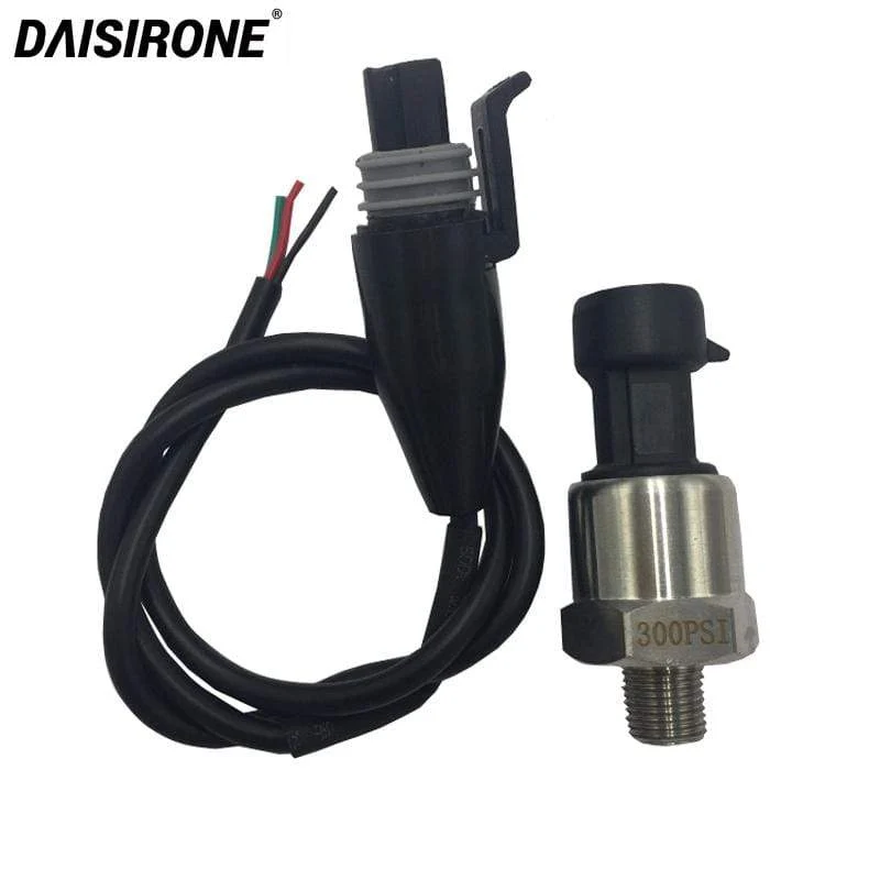 DC 5V 1/8NPT Druckwandler Sender Sensor Edelstahl Öl Luft Wasser 30/100/150/200/300/500/1000/1600 psi