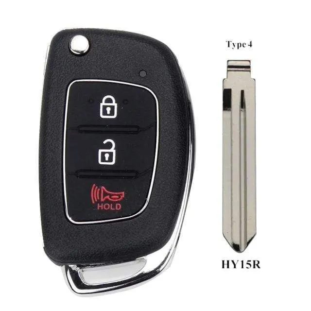 3 Tasten Fernbedienung Autoschlüsseletui für Hyundai HB20 IX35 I45 SANTA FE Accent I40 I20 HY15/HY20/TOY40 Uncut Blade Fob Shell
