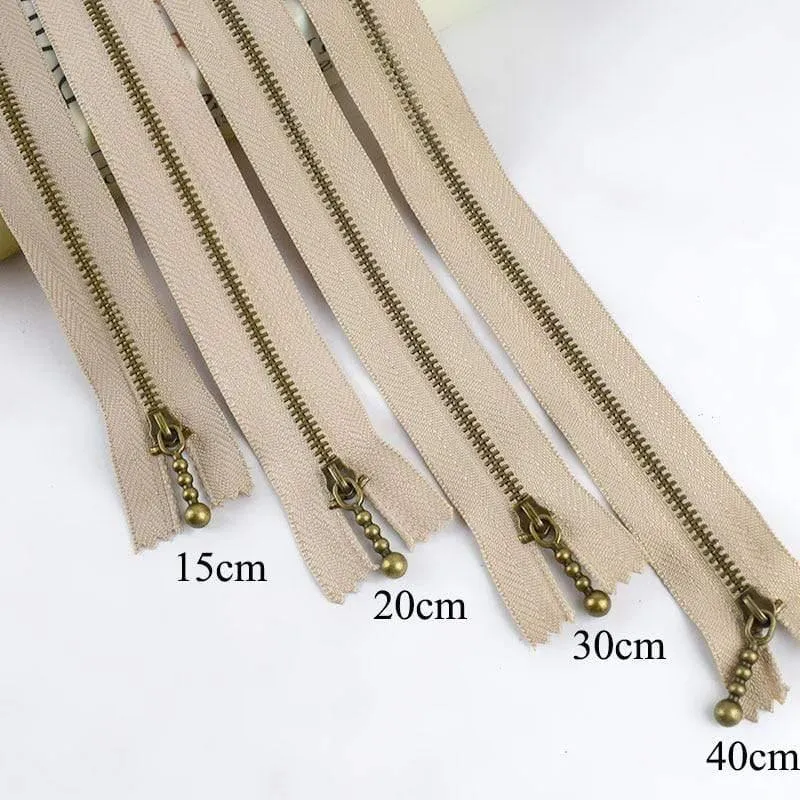 10pc Meetee Metal Reißverschlüsse 15/20/30 / 40cm 3 # Close-End Zip Bronze Für DIY Nähtaschen Jeans Schuhe Kleidung Schneider Handwerk Zubehör